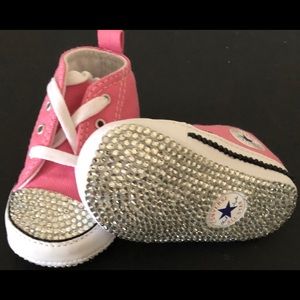 Pink Rhinestone baby booties